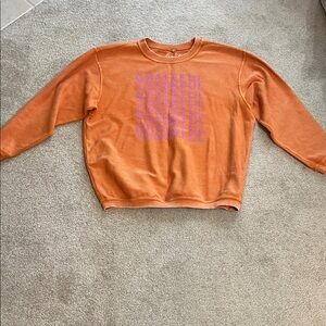 “Grateful Thankful” Orange Corduroy Sweatshirt